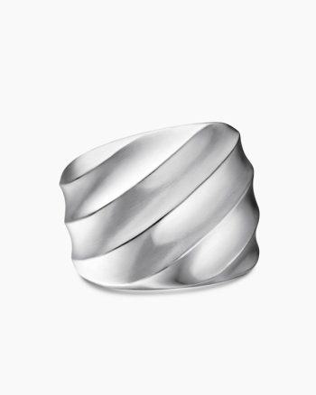 Cable Edge® Saddle Ring|Sterling Silver, 18.8mm