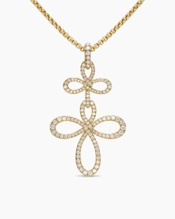 Wisteria® Pendant Necklace|18K Yellow Gold with Diamonds, 38.2mm