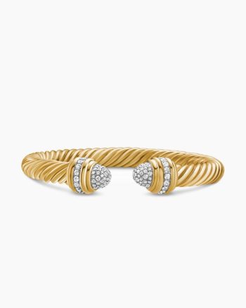 Classic Cablespira® Bracelet|18K Yellow Gold with Diamonds, 7mm