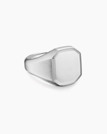 Streamline® Signet Ring|Platinum, 18mm