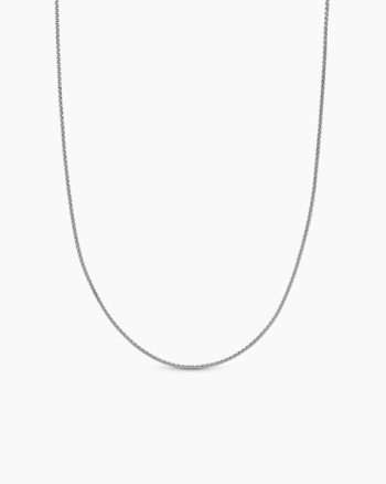 Box Chain Necklace|18K White Gold, 1.7mm