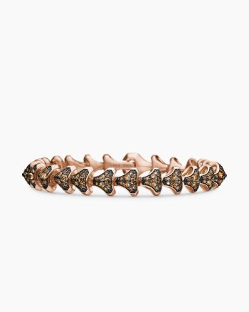 Armory® Link Bracelet|18K Rose Gold with Cognac Diamonds, 9.5mm