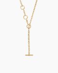 DY Madison® Three Ring Chain Necklace|18K Yellow Gold, 3mm
