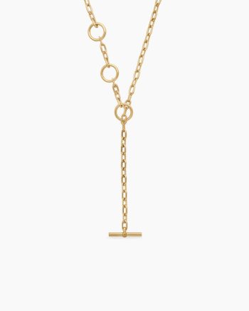 DY Madison® Three Ring Chain Necklace|18K Yellow Gold, 3mm