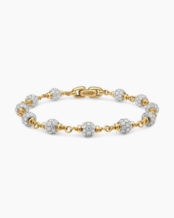 Spiritual Beads Bracelet|18K Yellow Gold with Diamonds, 6mm