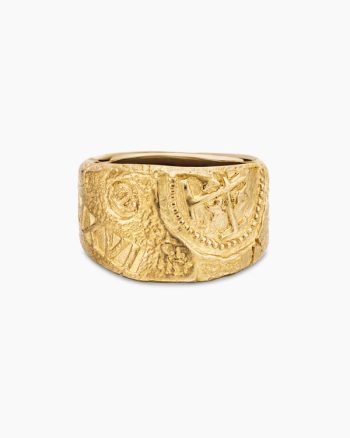 Shipwreck Cigar Band Ring|18K Yellow Gold, 15mm