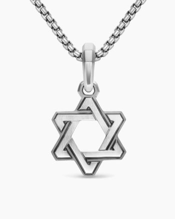 Deco Star of David Pendant|Sterling Silver, 19.5mm