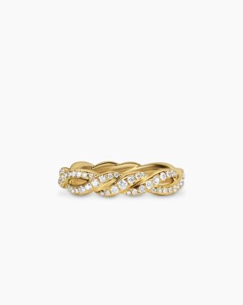 Wisteria® Band Ring|18K Yellow Gold with Diamonds, 4.4mm