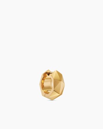 Faceted Hoop Earring|18K Yellow Gold, 14.5mm