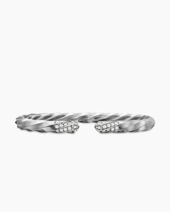 Cable Edge® Bracelet|Sterling Silver with Diamonds, 5.5mm