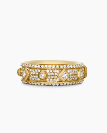 Modern Renaissance® Band Ring|18K Yellow Gold with Diamonds, 6.6mm