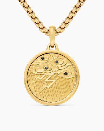 Storm Duality Amulet|18K Yellow Gold with Diamonds, 23.6mm