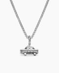 Petite Taxi Amulet|Sterling Silver with Diamonds, 7.5mm