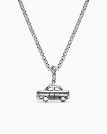 Petite Taxi Amulet|Sterling Silver with Diamonds, 7.5mm
