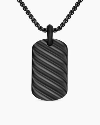 Sculpted Cable Tag|Black Titanium, 35mm