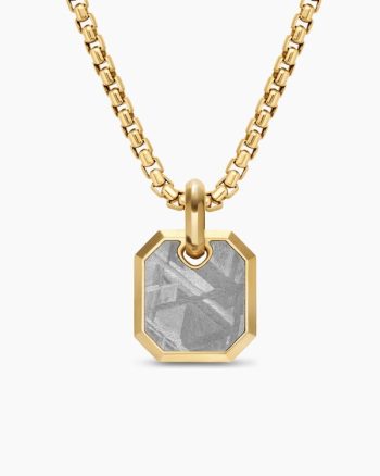 Octagonal Amulet|18K Yellow Gold with Meteorite, 15mm