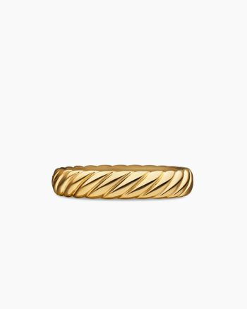 Cable Band Ring|18K Yellow Gold, 5mm