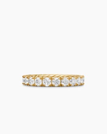 DY Eden Eternity Band Ring|18K Yellow Gold with Diamonds, 3.2mm