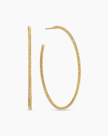 Cablespira® Hoop Earrings|18K Yellow Gold, 55mm