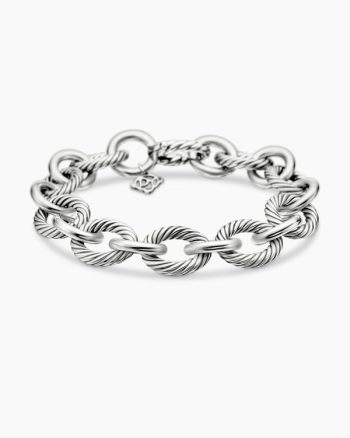 Oval Link Chain Bracelet|Sterling Silver, 12mm