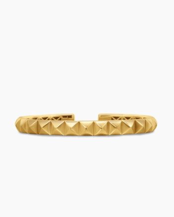 Pyramid Bangle Bracelet|18K Yellow Gold, 6.5mm