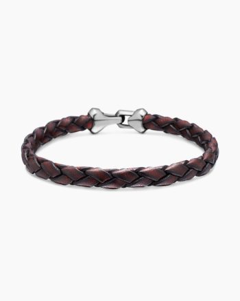Armory® Bracelet|Brown Leather with Sterling Silver, 10.7mm