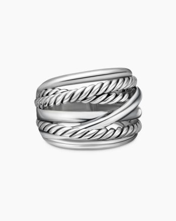 Crossover Ring|Sterling Silver, 17mm
