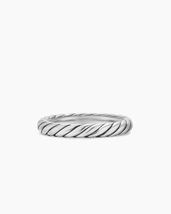 Cable Band Ring|Sterling Silver, 3.4mm