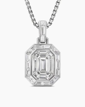 Men's Deco Amulet|Platinum with Diamonds