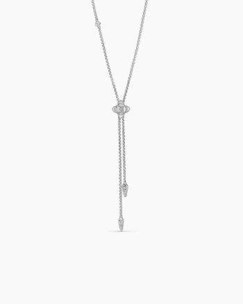 Pavé Chain Diamond Slider Necklace|White Gold