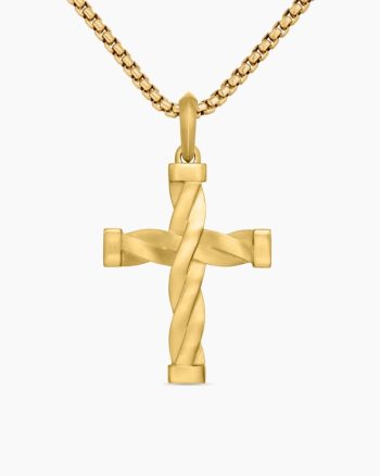 DY Helios™ Cross Pendant|18K Yellow Gold, 36mm