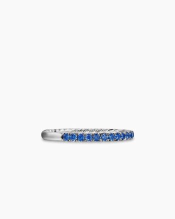 DY Eden Partway Band Ring|Platinum with Sapphires, 1.85mm
