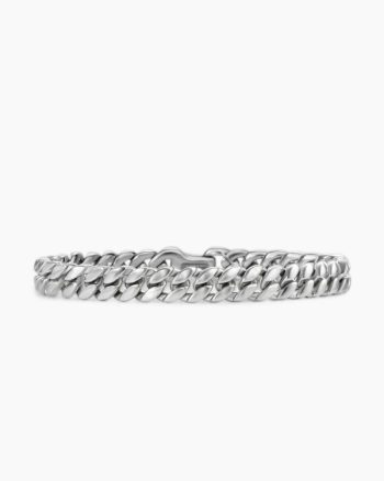 Curb Chain Bracelet|Platinum, 8mm