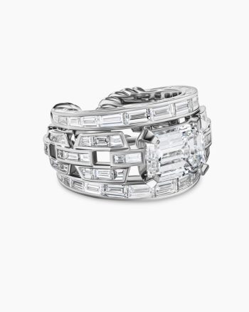 Stax Statement Ring|White Gold with Diamonds