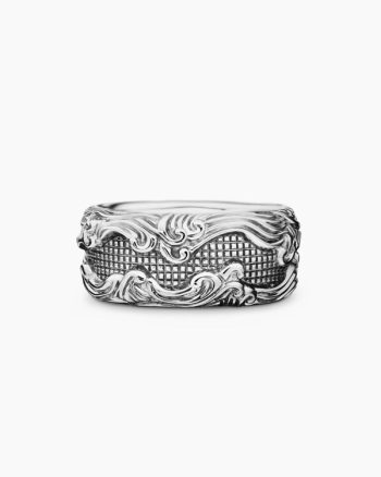 Waves Band Ring|Sterling Silver, 10.5mm