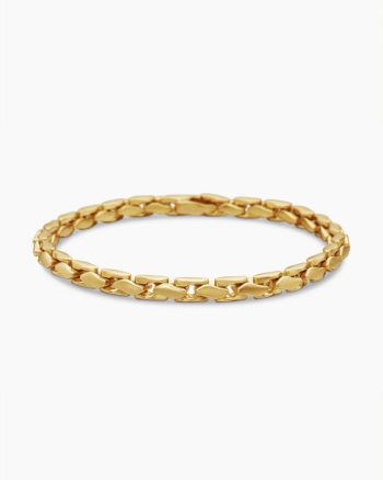 Fluted Chain Bracelet|18K Yellow Gold, 5mm